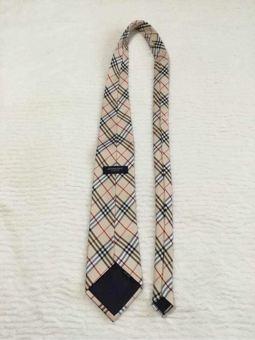 Burberry beige silk classic check tie - Picture 4 of 10